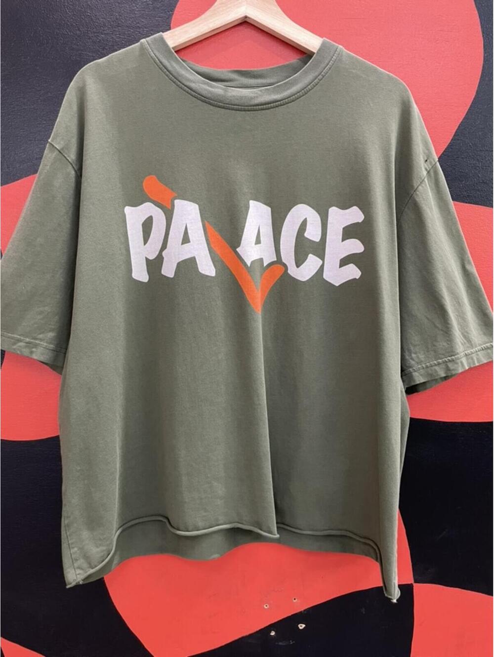 PALACE vote check green tshirt xl cropped 24x24 boxy fit